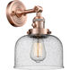Franklin Restoration Large Bell LED 8 inch Antique Copper Sconce Wall Light, Franklin Restoration