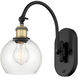 Ballston Athens 1 Light 6 inch Black Antique Brass Sconce Wall Light