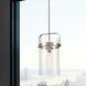 Pilaster 1 Light 9.38 inch Satin Nickel Mini Pendant Ceiling Light in Clear Glass