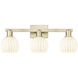 Arcadia White Venetian 3 Light 25 inch Antique Brass Bath Vanity Light Wall Light