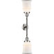 Franklin Restoration Canton 2 Light 17 inch Polished Nickel Bath Vanity Light Wall Light in Matte White Glass, Franklin Restoration