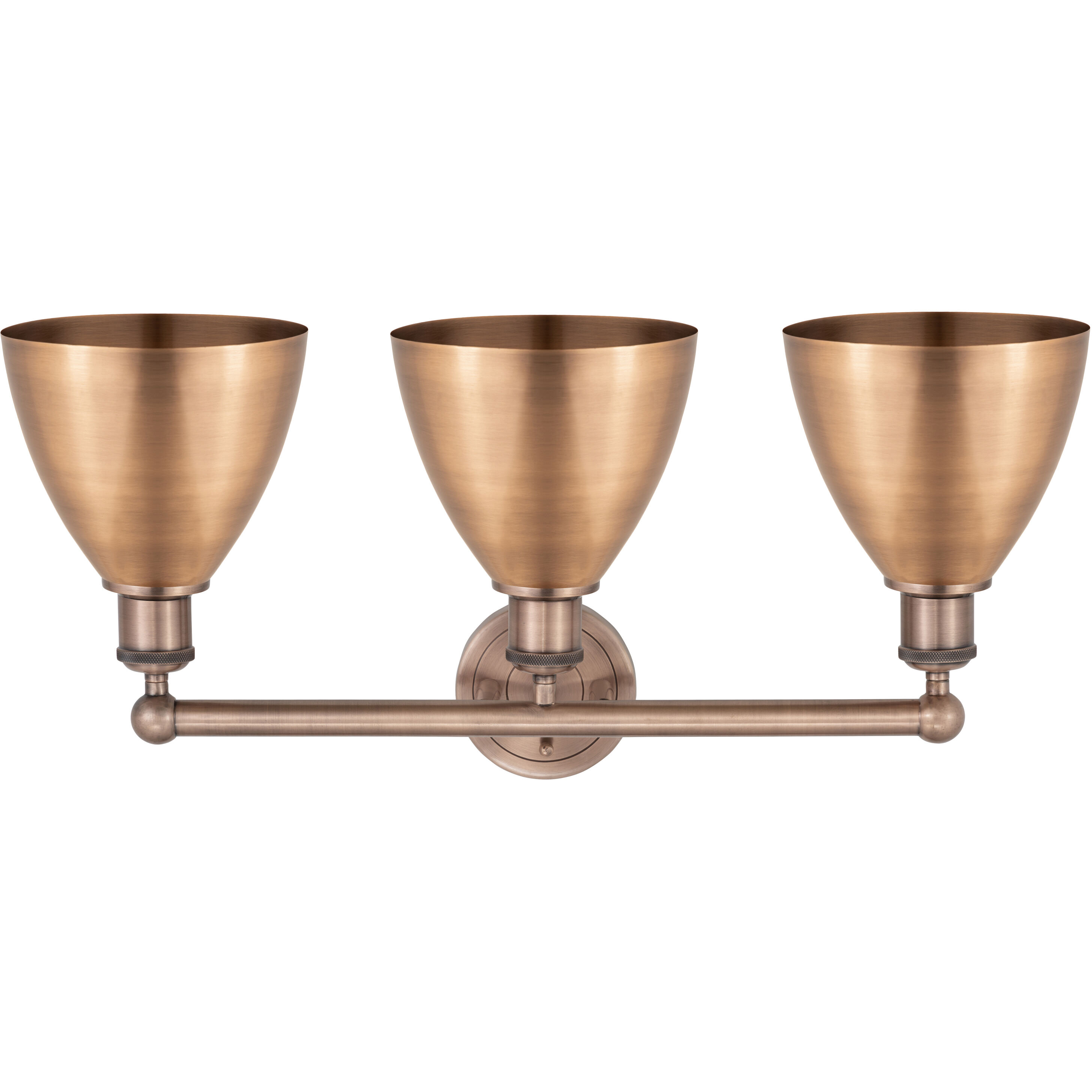 Metal Bristol 3 Light 25.5 inch Antique Copper Bath Vanity Light Wall Light