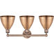 Metal Bristol 3 Light 25.5 inch Antique Copper Bath Vanity Light Wall Light