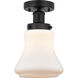 Bellmont 1 Light 6.5 inch Matte Black Semi-Flush Mount Ceiling Light
