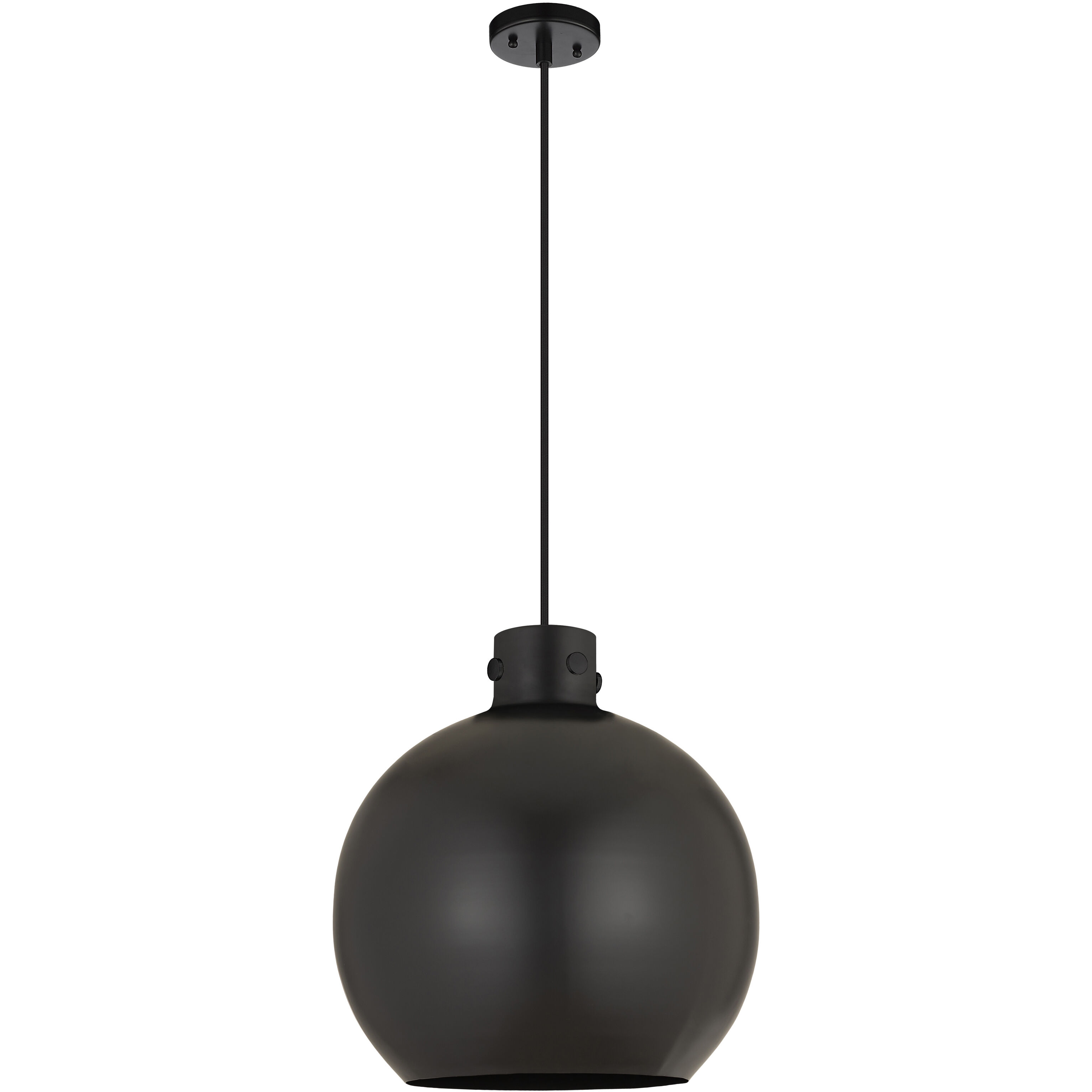 Newton Sphere 1 Light 16 inch Matte Black Pendant Ceiling Light