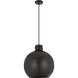 Newton Sphere 1 Light 16 inch Matte Black Pendant Ceiling Light