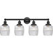 Colton 4 Light 33 inch Matte Black Bath Vanity Light Wall Light