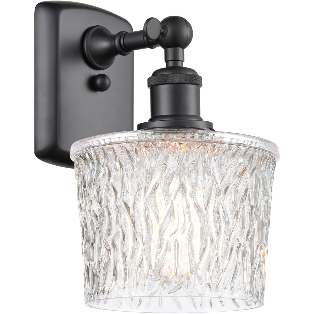 Ballston Niagra 1 Light 7 inch Matte Black Sconce Wall Light, Ballston