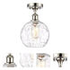 Ballston Athens Water Glass LED 8 inch Polished Nickel Semi-Flush Mount Ceiling Light