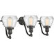 Franklin Restoration Fulton 3 Light 28 inch Oil Rubbed Bronze Bath Vanity Light Wall Light in Clear Glass, Franklin Restoration