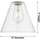 Crown Point 1 Light 8 inch Brushed Brass Pendant Ceiling Light in Clear Glass