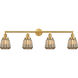 Franklin Restoration Chatham 4 Light 42 inch Satin Gold Bath Vanity Light Wall Light in Mercury Glass, Franklin Restoration