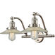 Franklin Restoration Halophane 2 Light 18.25 inch Bathroom Vanity Light