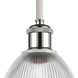 Ballston Castile LED 6 inch White and Polished Chrome Pendant Ceiling Light in Clear Glass, Ballston
