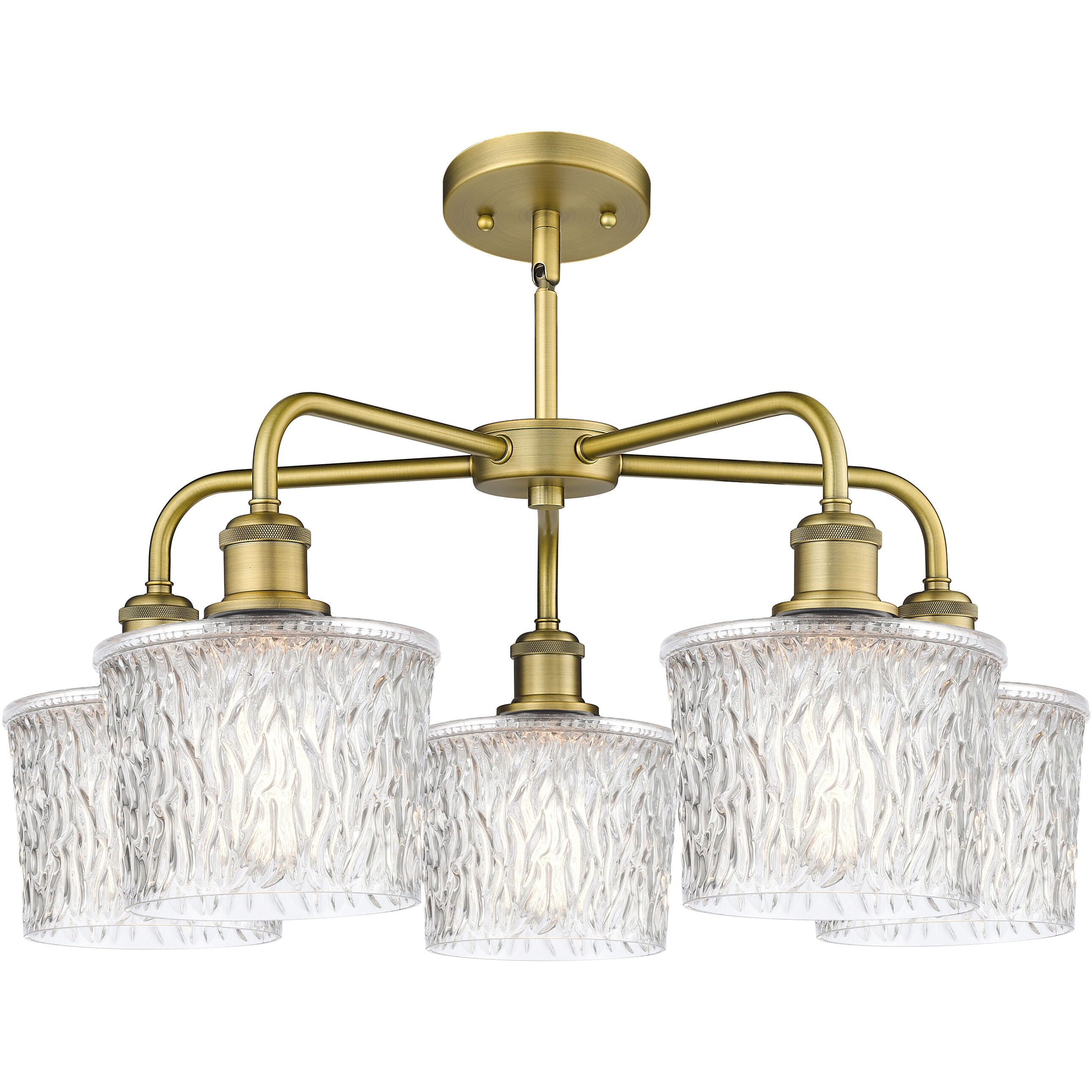 Niagra 5 Light 24.5 inch Brushed Brass Chandelier Ceiling Light