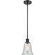 Ballston Hanover LED 6.25 inch Matte Black Pendant Ceiling Light in Fishnet Glass, Ballston