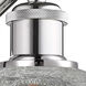 Ballston Belfast LED 6 inch Polished Chrome Sconce Wall Light in Clear Crackle Glass
