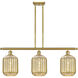 Ballston Preston Island Light Ceiling Light in Satin Gold, Mercury Glass
