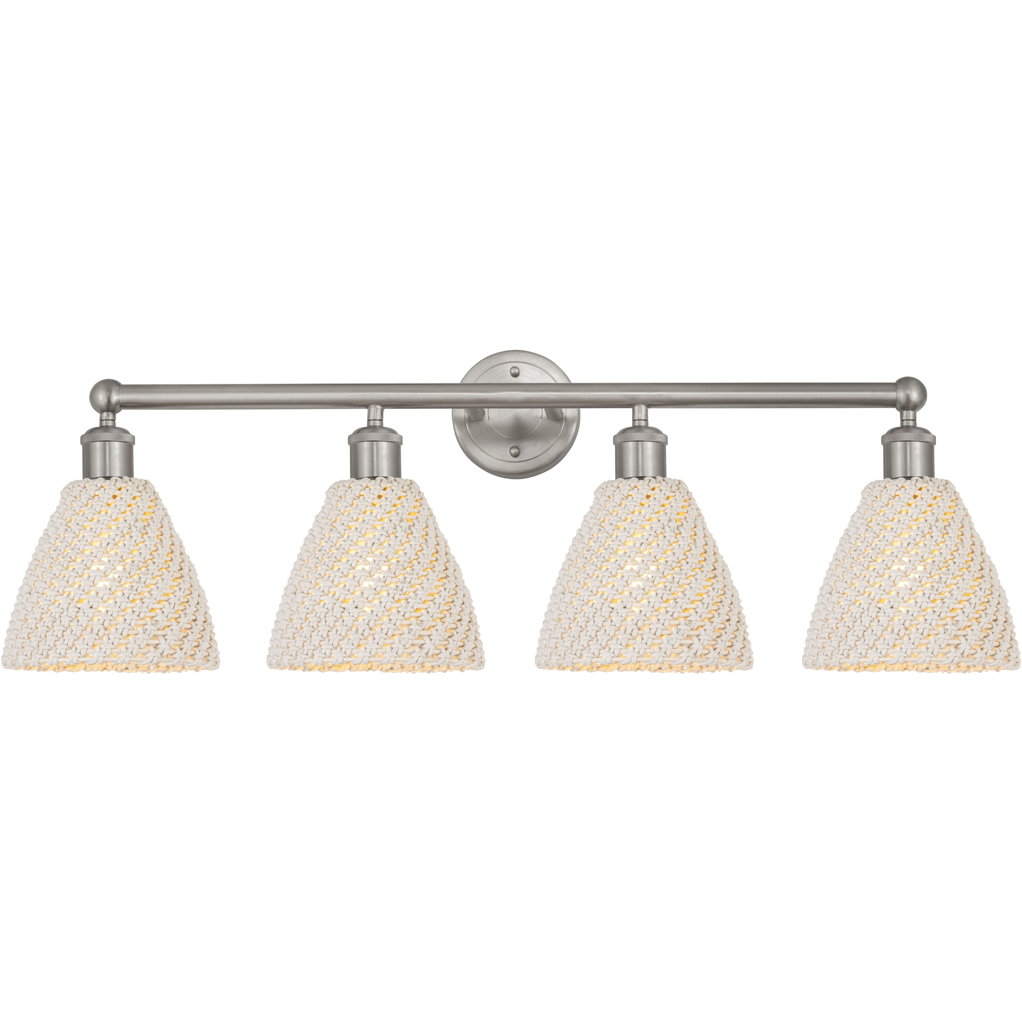 Edison Bristol Natural 4 Light 34.50 inch Bathroom Vanity Light