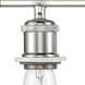 Ballston Bare Bulb LED 16 inch White and Polished Chrome Bath Vanity Light Wall Light, Ballston