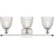 Ballston Castile LED 26 inch White and Polished Chrome Bath Vanity Light Wall Light in Clear Glass, Ballston
