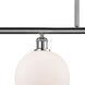 Ballston Athens 4 Light 48 inch Polished Chrome Island Light Ceiling Light in Matte White Glass, Ballston
