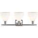 Ballston Ballston Dome LED 28 inch Brushed Satin Nickel Bath Vanity Light Wall Light in Matte White Glass