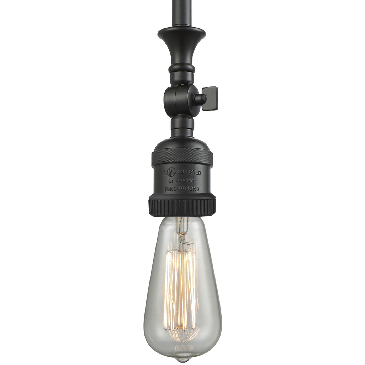 Franklin Restoration Bare Bulb LED 4 inch Matte Black Mini Pendant Ceiling Light