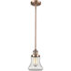 Franklin Restoration Bellmont 1 Light 6.5 inch Antique Copper Mini Pendant Ceiling Light in Incandescent, Clear, Franklin Restoration