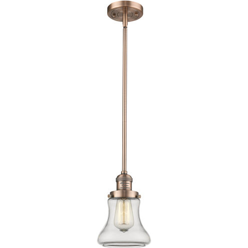 Franklin Restoration Bellmont 1 Light 6.5 inch Antique Copper Mini Pendant Ceiling Light in Incandescent, Clear, Franklin Restoration