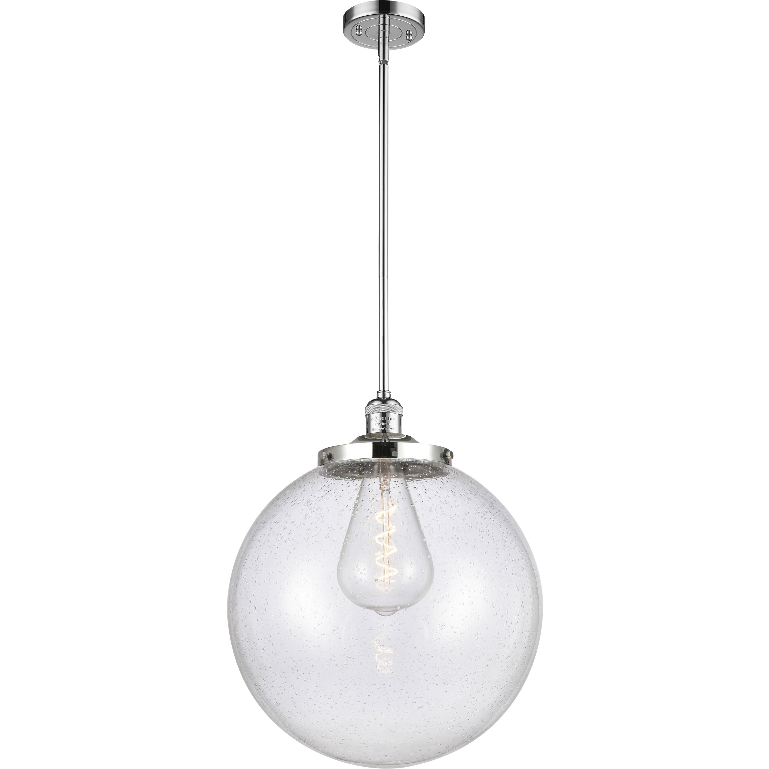 Franklin Restoration Beacon 1 Light 16 inch Polished Chrome Pendant Ceiling Light in Incandescent, Seedy