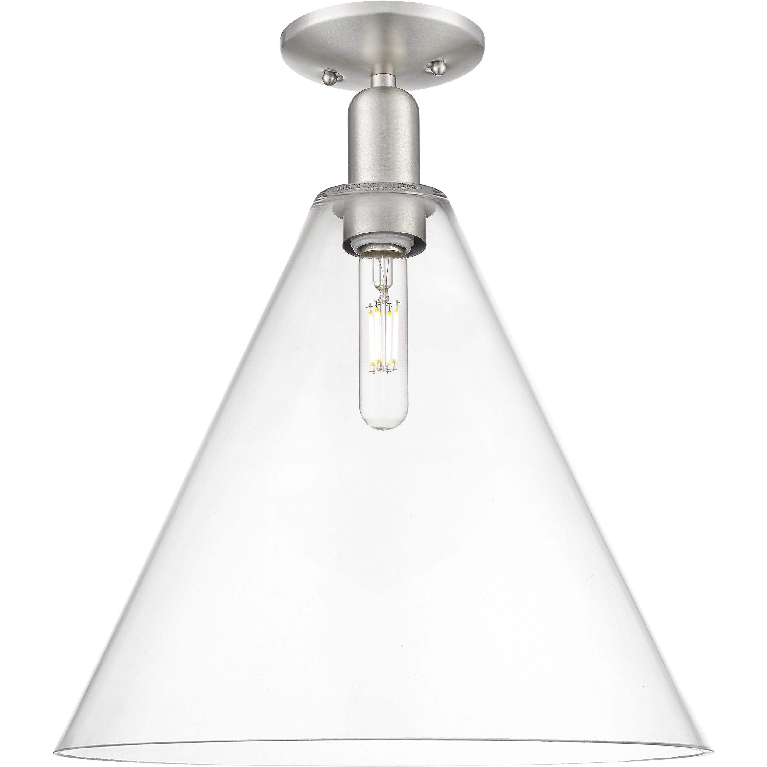 Arcadia Berkshire Glass 1 Light 16.00 inch Semi-Flush Mount