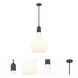 Amherst LED 13.75 inch Matte Black Pendant Ceiling Light in Matte White Glass