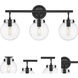 Auralume Span LED 25 inch Matte Black Bath Vanity Light Wall Light