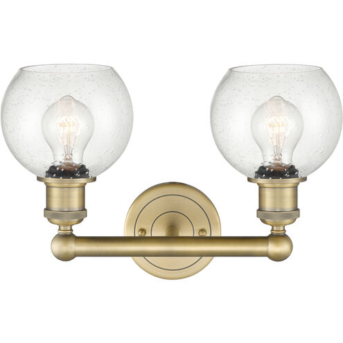 Athens 2 Light 15 inch Brushed Brass and Seedy Bath Vanity Light Wall Light