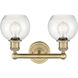 Athens 2 Light 15 inch Brushed Brass and Seedy Bath Vanity Light Wall Light