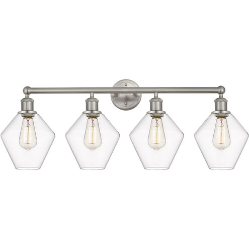 Cindyrella 4 Light 35 inch Satin Nickel Bath Vanity Light Wall Light in Clear
