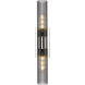 Empire 2 Light 24.75 inch Polished Nickel Bath Vanity Light Wall Light in Plated Smoke Glass
