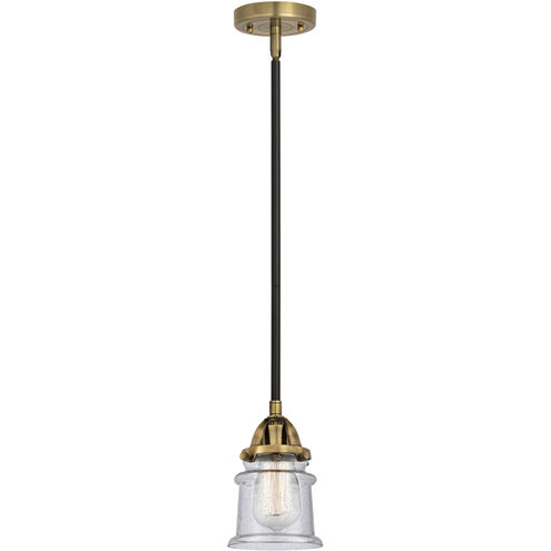 Nouveau 2 Canton LED 5.25 inch Black Antique Brass Mini Pendant Ceiling Light in Seedy