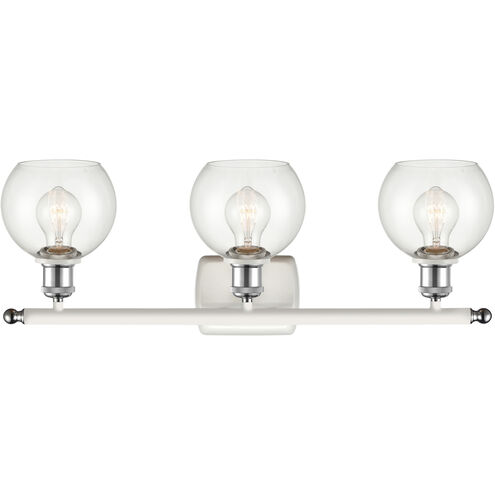 Ballston Athens LED 26 inch White and Polished Chrome Bath Vanity Light Wall Light in Clear Glass