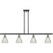 Ballston Conesus 4 Light 48 inch Black Antique Brass Island Light Ceiling Light, Ballston