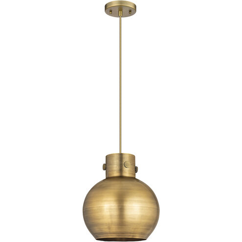 Newton Sphere 1 Light 10 inch Brushed Brass Pendant Ceiling Light