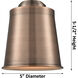 Franklin Restoration Addison LED 5 inch Antique Copper Mini Pendant Ceiling Light, Franklin Restoration