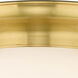 Beacon 1 Light 15.75 inch Satin Gold Flush Mount Ceiling Light