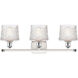 Ballston Niagra 3 Light 26 inch White and Polished Chrome Bath Vanity Light Wall Light, Ballston