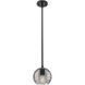 Crown Point 1 Light 5.88 inch Matte Black Pendant Ceiling Light