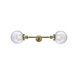 Franklin Restoration Large Beacon LED 8 inch Antique Brass Bath Vanity Light Wall Light in Seedy Glass, Franklin Restoration