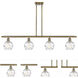 Ballston Small Deco Swirl 4 Light 46 inch Antique Brass Island Light Ceiling Light, Ballston