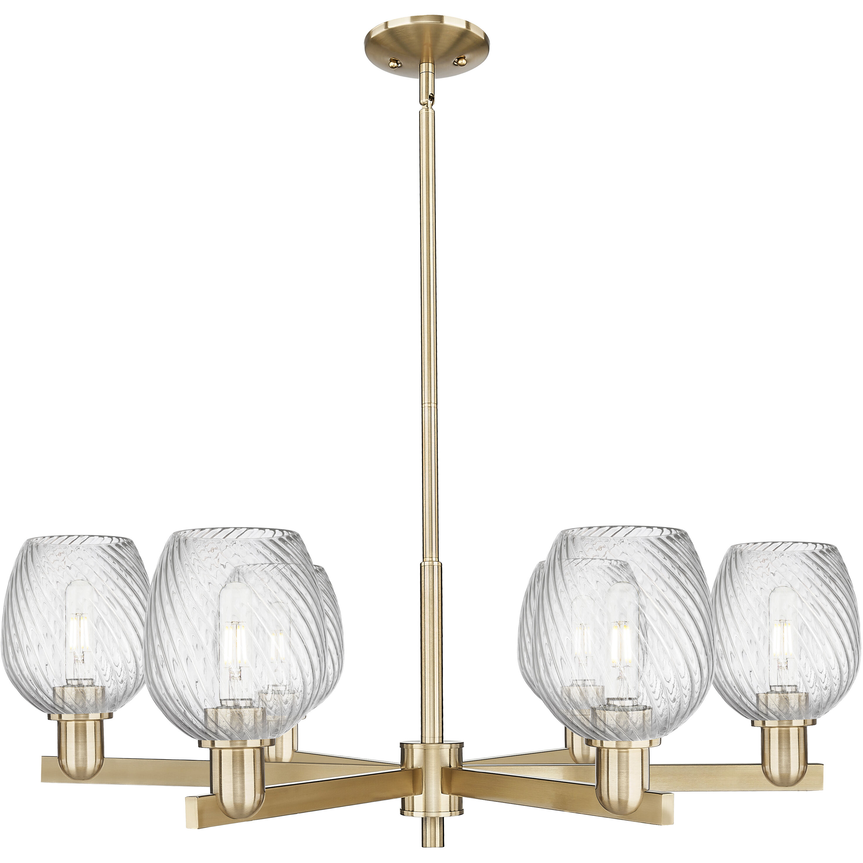 Arcadia Salina 6 Light 35.5 inch Champagne Bronze Chandelier Ceiling Light