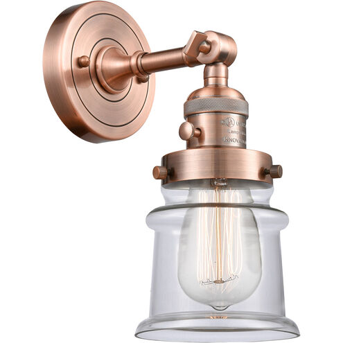 Franklin Restoration Small Canton LED 6.5 inch Antique Copper Sconce Wall Light, Franklin Restoration